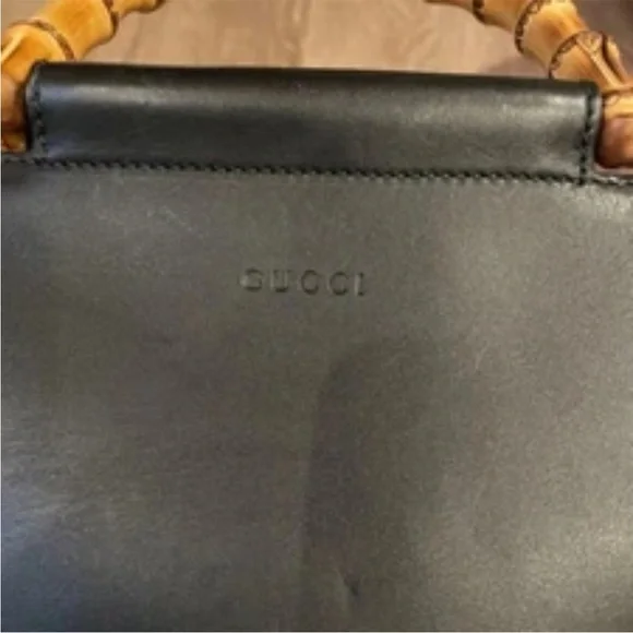 Gucci Black Bamboo Handle Bag - Picture 2 of 9